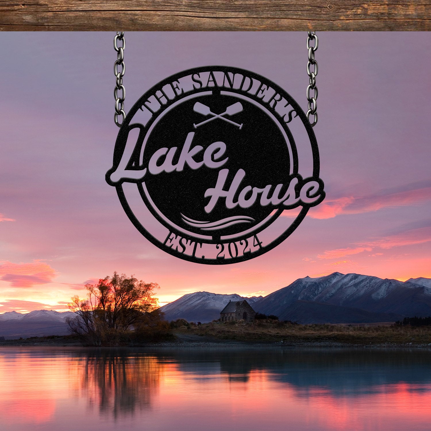 Personalized Lakehouse Sign, Family Lake House Sign, Lakehouse Gift, Lakehouse Decor, Custom Family Name Sign, Outdoor Metal Sign
