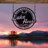 Personalized Lakehouse Sign, Family Lake House Sign, Lakehouse Gift, Lakehouse Decor, Custom Family Name Sign, Outdoor Metal Sign