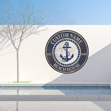 Personalized Retro Anchor Metal Sign, Anchor Name Sign, Metal Anchor Sign, Beach House Sign, Metal Family Name Sign, Nautical Decor