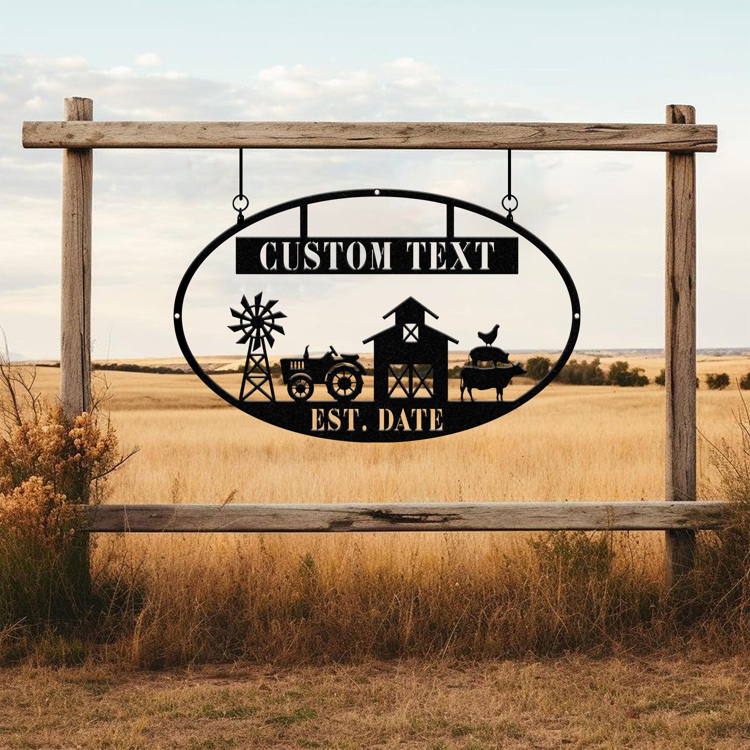 Personalized Farm Metal Sign, Farm Sign, Personalized Farmhouse Sign, Custom Farm Decor, Farm House Decor, Ranch Metal Sign, Outdoor Decor