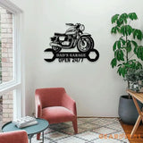 24/7 The Garage Monogram Metal Sign Personalized Family Name Led Metal Sign Outdoor Door Decor Address Wall Art