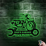 24/7 The Garage Monogram Metal Sign, Personalized Family Name Led Metal Sign, Outdoor Door Decor, Address Wall Art, Housewarming
