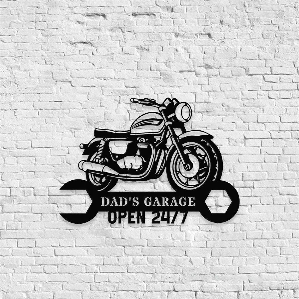24/7 The Garage Monogram Metal Sign, Personalized Family Name Led Metal Sign, Outdoor Door Decor, Address Wall Art, Housewarming