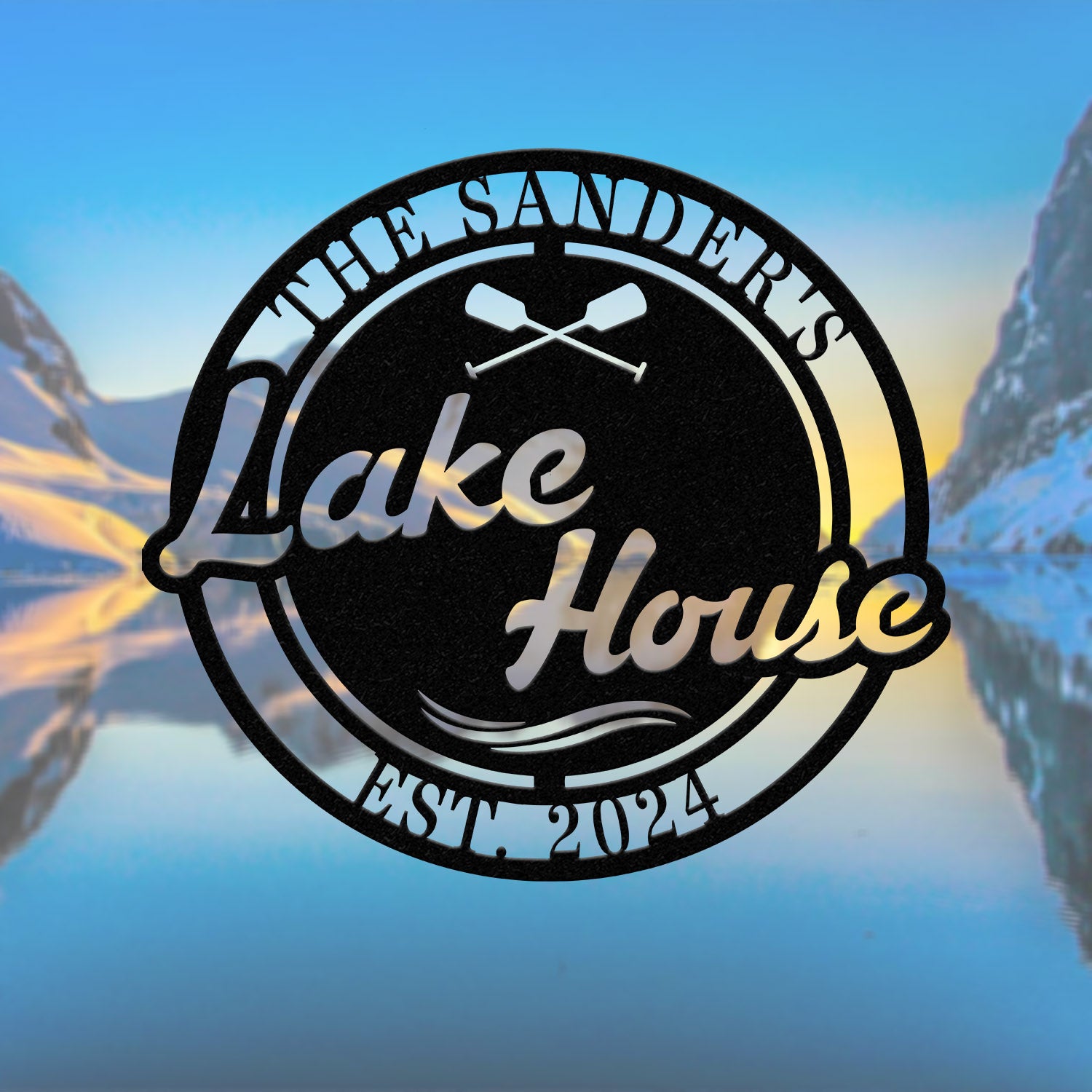 Personalized Lakehouse Sign, Family Lake House Sign, Lakehouse Gift, Lakehouse Decor, Custom Family Name Sign, Outdoor Metal Sign