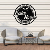 Personalized Lakehouse Sign, Family Lake House Sign, Lakehouse Gift, Lakehouse Decor, Custom Family Name Sign, Outdoor Metal Sign