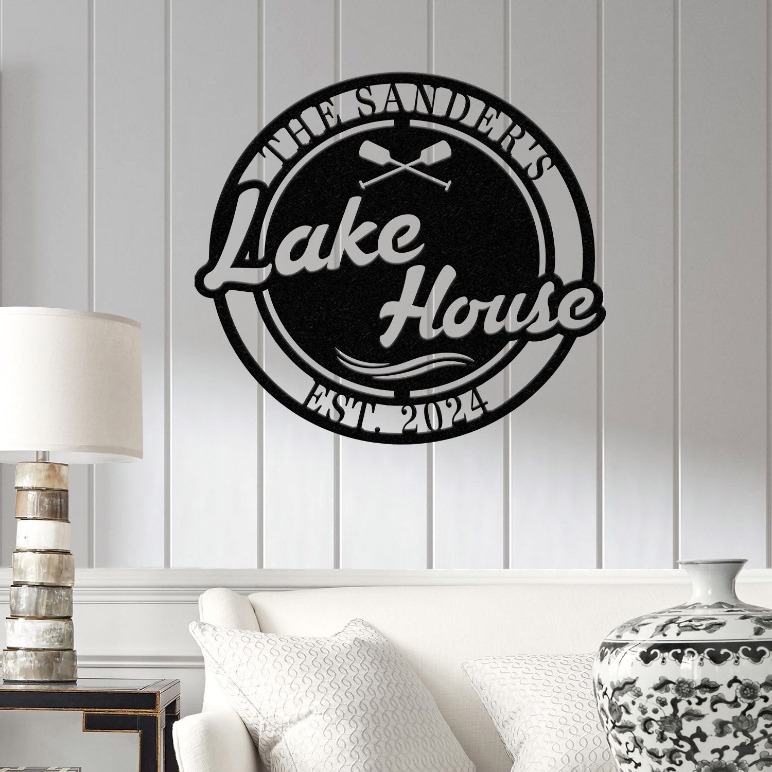 Personalized Lakehouse Sign, Family Lake House Sign, Lakehouse Gift, Lakehouse Decor, Custom Family Name Sign, Outdoor Metal Sign