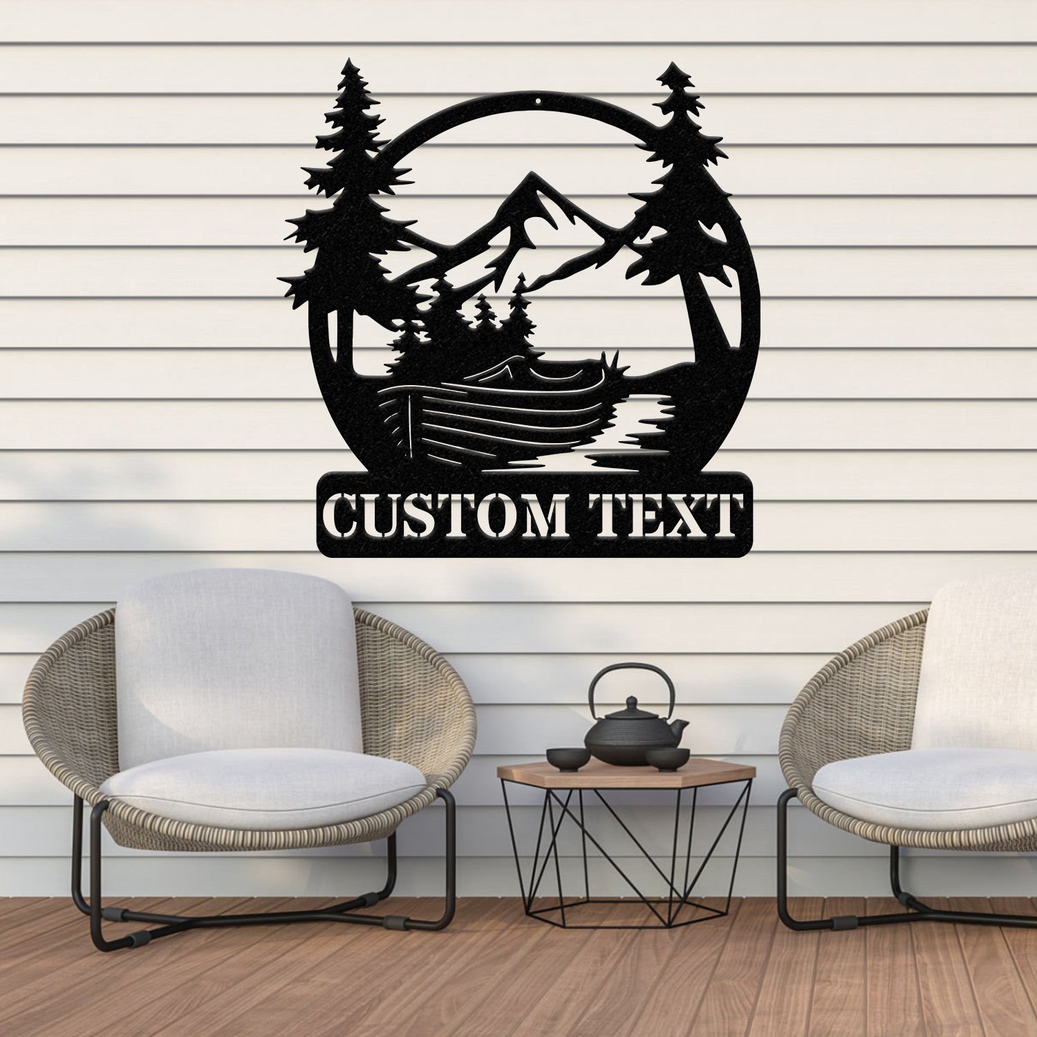 Personalized Boat Lake House Metal Sign with Led Light, Metal Outdoor Decor, Lake Beach House Decor, Custom Boat Gift,, River House Sign
