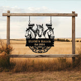 Custom Horse Ranch Sign, Personalized Metal Ranch Sign, Metal Hose Sign, Camp Sign, Horse Stall, Horse Farm Decor, Barn Sign, Farmer Gifts