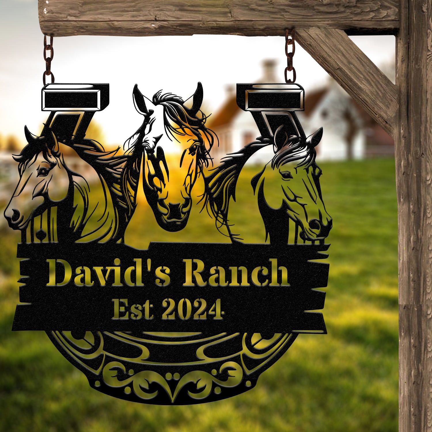 Custom Horse Ranch Sign, Personalized Metal Ranch Sign, Metal Hose Sign, Camp Sign, Horse Stall, Horse Farm Decor, Barn Sign, Farmer Gifts