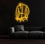 Man Neon Sign - Masculine Wall Art for Bedroom, Man Body LED Wall Decor, Custom Neon Sign, Modern Man Art for Home or Office, Bed Room Decor
