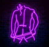 Man Neon Sign - Masculine Wall Art for Bedroom, Man Body LED Wall Decor, Custom Neon Sign, Modern Man Art for Home or Office, Bed Room Decor