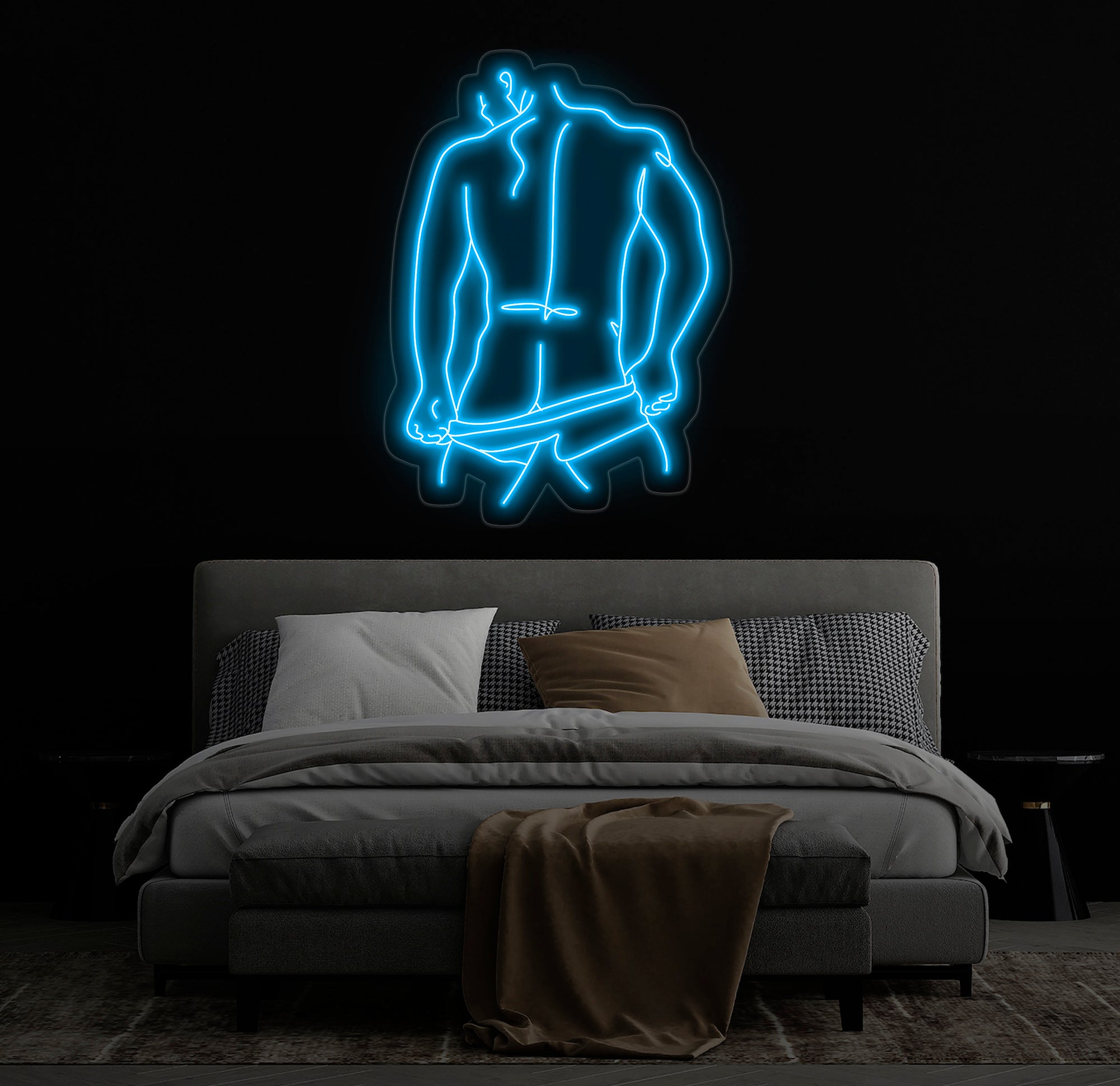 Man Neon Sign - Masculine Wall Art for Bedroom, Man Body LED Wall Decor, Custom Neon Sign, Modern Man Art for Home or Office, Bed Room Decor