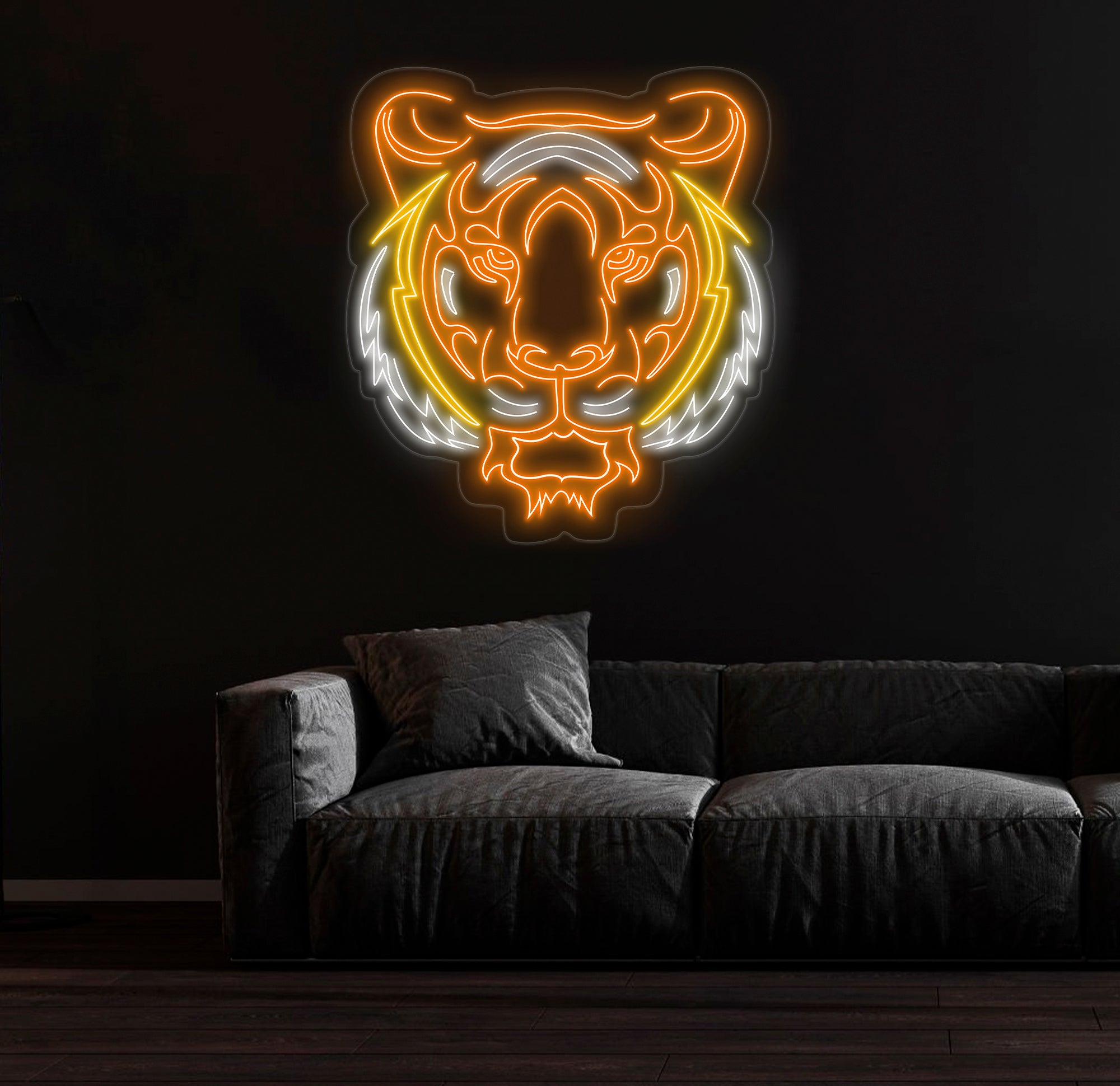 Tiger Head Neon Sign - LED Tiger Light for Animal Wall Decor, Man Cave & Home Decor, Wildlife Gift, Custom Tiger Neon Art