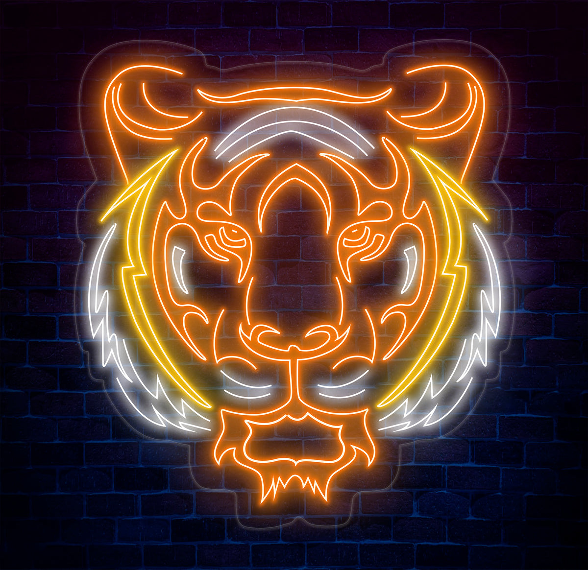 Tiger Head Neon Sign - LED Tiger Light for Animal Wall Decor, Man Cave & Home Decor, Wildlife Gift, Custom Tiger Neon Art