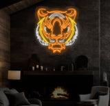 Tiger Head Neon Sign - LED Tiger Light for Animal Wall Decor, Man Cave & Home Decor, Wildlife Gift, Custom Tiger Neon Art