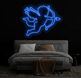 Cupid Neon Sign - LED Angel with Bow and Arrow, Valentine’s Day Decor, Cupid LED Light, Personalized Gift for Romantic Room Wall Decor