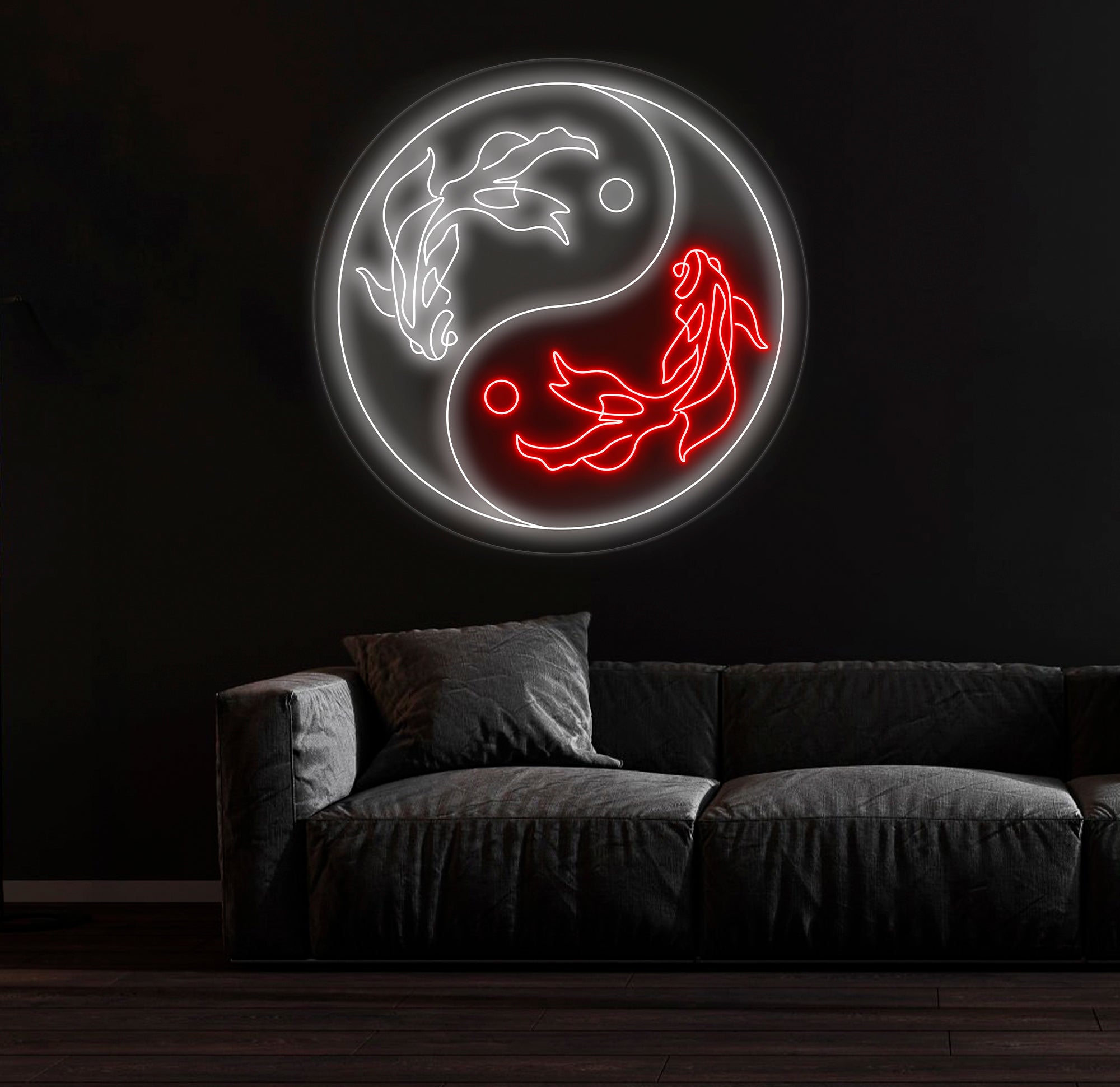 Koi Fish Neon Sign - Custom Japanese Kanji Neon Light, Japan-Inspired Decor, Unique LED Wall Art, Perfect Halloween or Holiday Gift