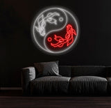 Koi Fish Neon Sign - Custom Japanese Kanji Neon Light, Japan-Inspired Decor, Unique LED Wall Art, Perfect Halloween or Holiday Gift
