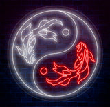 Koi Fish Neon Sign - Custom Japanese Kanji Neon Light, Japan-Inspired Decor, Unique LED Wall Art, Perfect Halloween or Holiday Gift