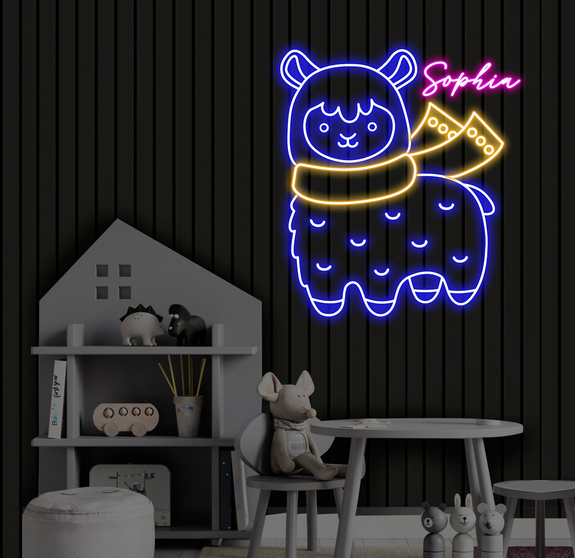 Custom Sheep Neon Sign, LED Sheep Animal Light, Animal Lover Wall Art, Personalized Sheep Room Decor, Gifts for Kids, Home Wall Decor