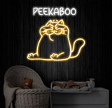 Peekaboo Cat Neon Sign, LED Peekaboo Cat Light, Custom Neon Cat Sign, Cute Animal Wall Art, Kids Room Decor, Personalized Cat Room Light