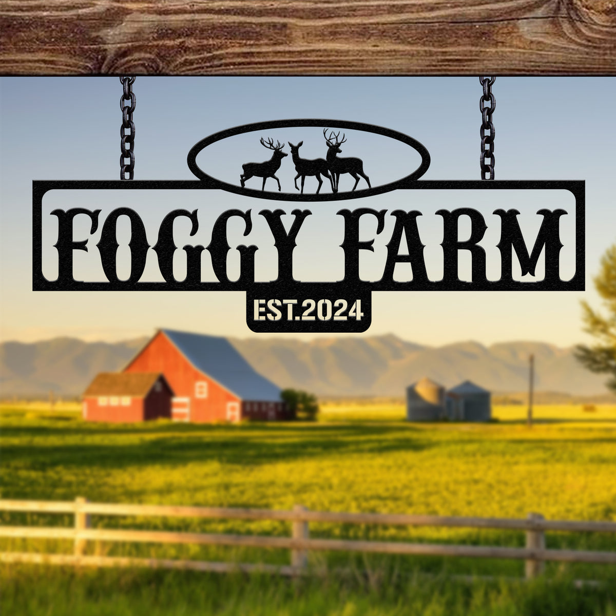 Custom Metal Ranch Name Sign, Personalized Farm Name Sign, Unique Custom Farm Sign, Christmas Gift, Anniversary Gift, Porch Metal Wall Art
