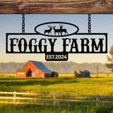 Custom Metal Ranch Name Sign, Personalized Farm Name Sign, Unique Custom Farm Sign, Christmas Gift, Anniversary Gift, Porch Metal Wall Art