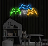 Adorable Cats Neon Sign - Custom Kitty LED Light, Funny Cat Lover Gift, Pet Shop Decor, Bedroom Wall Art, Perfect Gift for Kids
