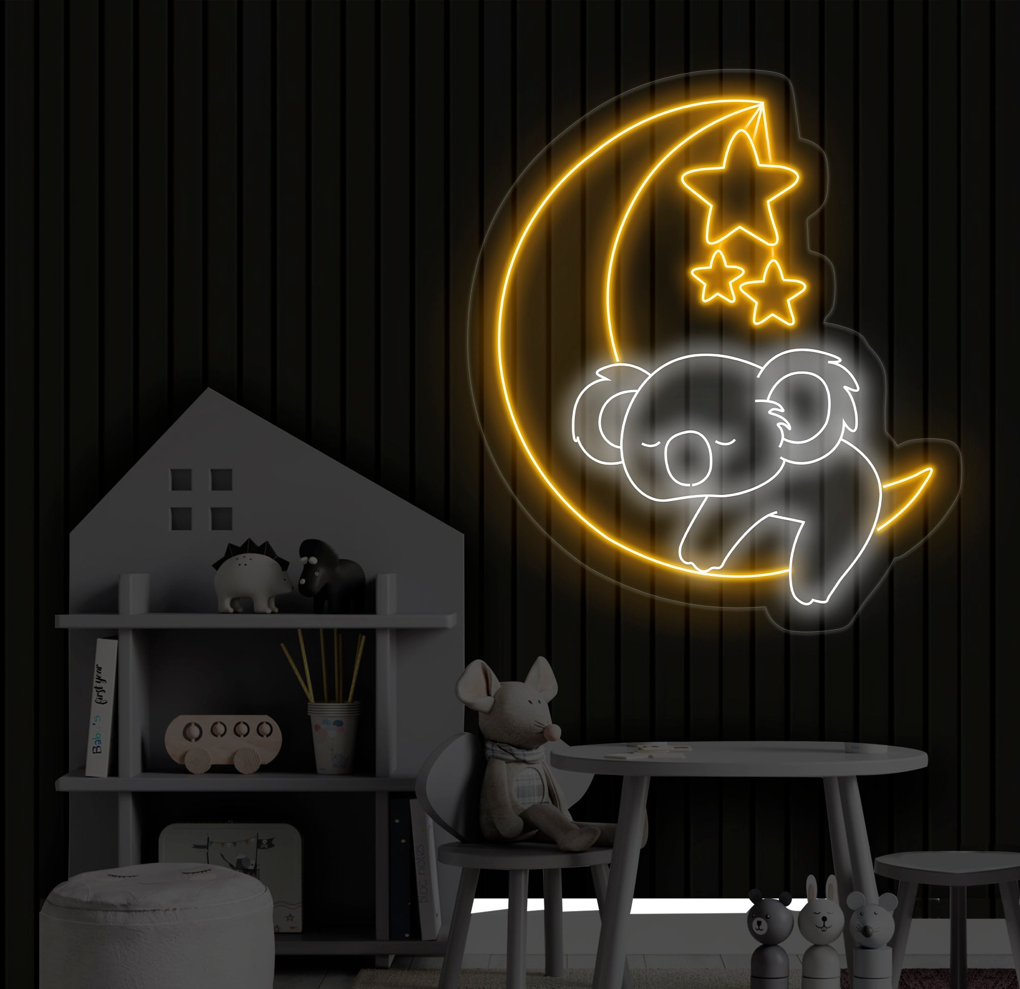 Koala Bear Neon Light - Cute Animal LED Sign, Koala Bedroom Decor, Neon Wall Art for Home, Adorable Koala Neon Light Decoration
