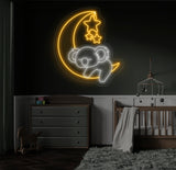 Koala Bear Neon Light - Cute Animal LED Sign, Koala Bedroom Decor, Neon Wall Art for Home, Adorable Koala Neon Light Decoration