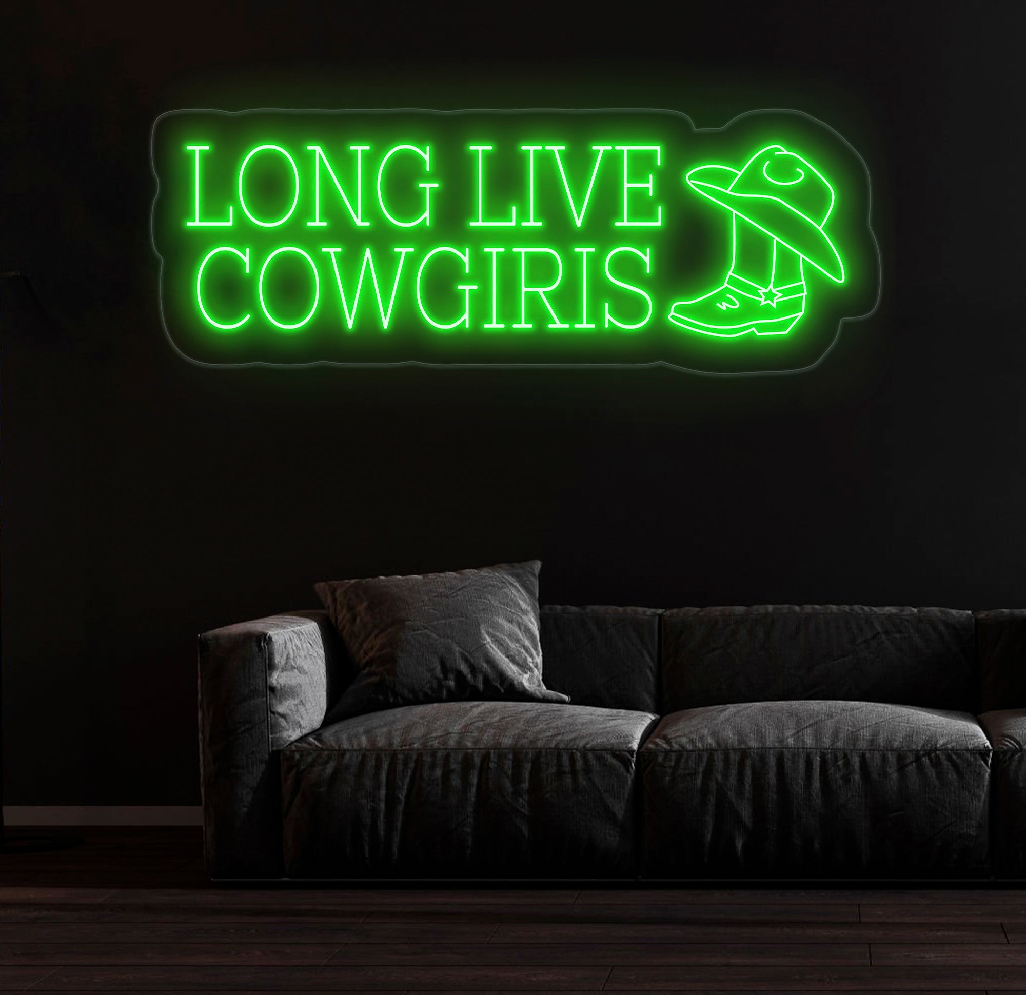 Long Live Cowgirls Neon Sign - Custom LED Light for Cowgirl Lovers, Western Party Decor, Bedroom Wall Art, Unique Cowgirl Gift