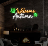 Welcome Autumn Neon Sign, Custom Fall LED Neon Sign, Autumn Neon Light, Fall Party Garden Decor, Autumn Home Wall Decor, Fall Farmhouse Sign