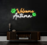 Welcome Autumn Neon Sign, Custom Fall LED Neon Sign, Autumn Neon Light, Fall Party Garden Decor, Autumn Home Wall Decor, Fall Farmhouse Sign
