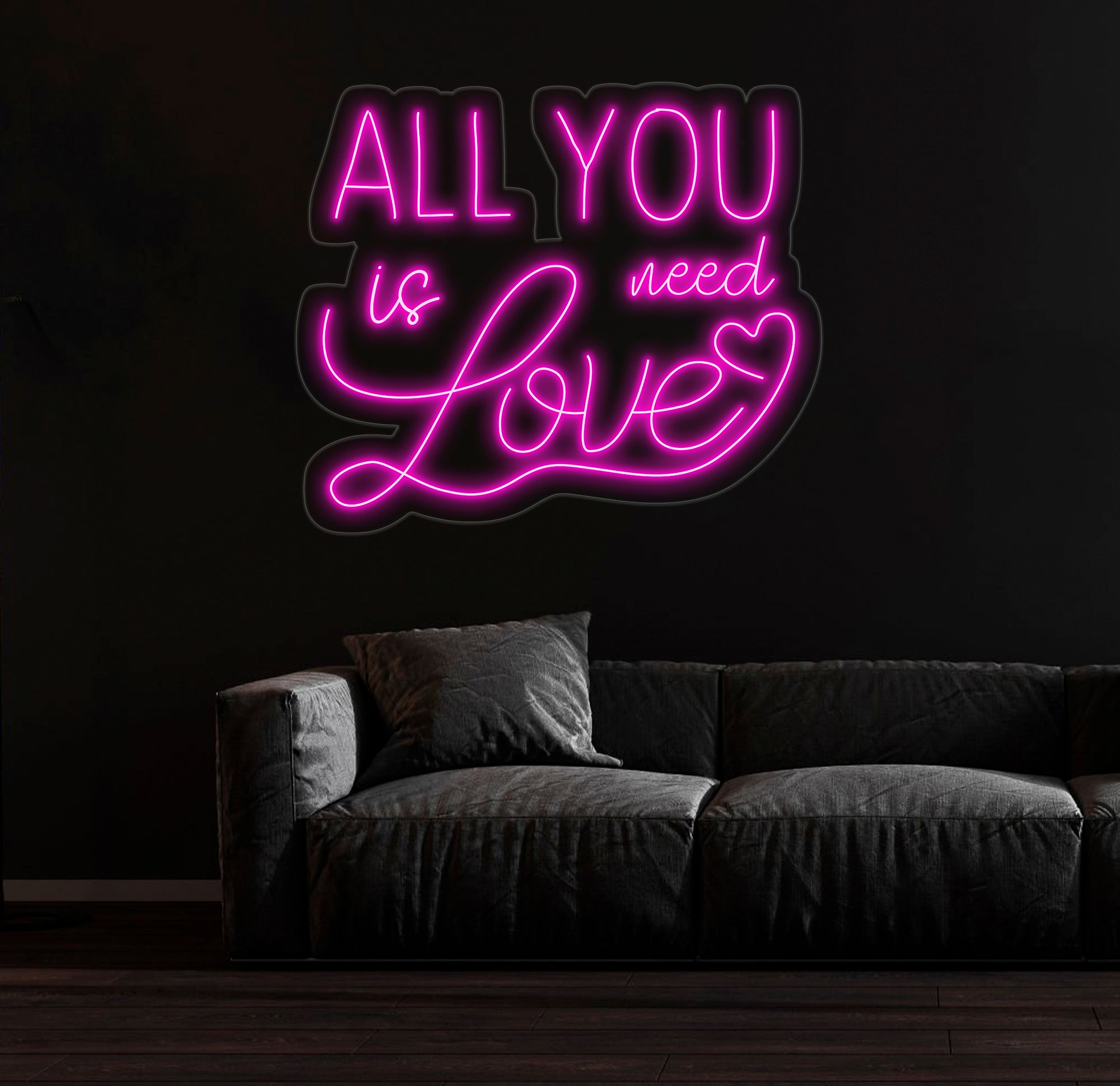All You Need Is Love Neon Sign, Custom Neon Sign, Wedding Wall Decor, Valentine's Day Decor, Couple Valentine's Gift, Bedroom Decor