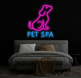 Customizable Pet Spa Neon Sign – Color-Changing LED Light – Perfect Neon Wall Art for Grooming Salons, Pet Spas, and Animal Care Centers