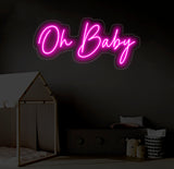 Oh Baby Neon Sign, Custom Neon Light for Baby Shower Decorations, Nursery Decor or Gender Reveal Party, Perfect Baby Celebration Neon Art