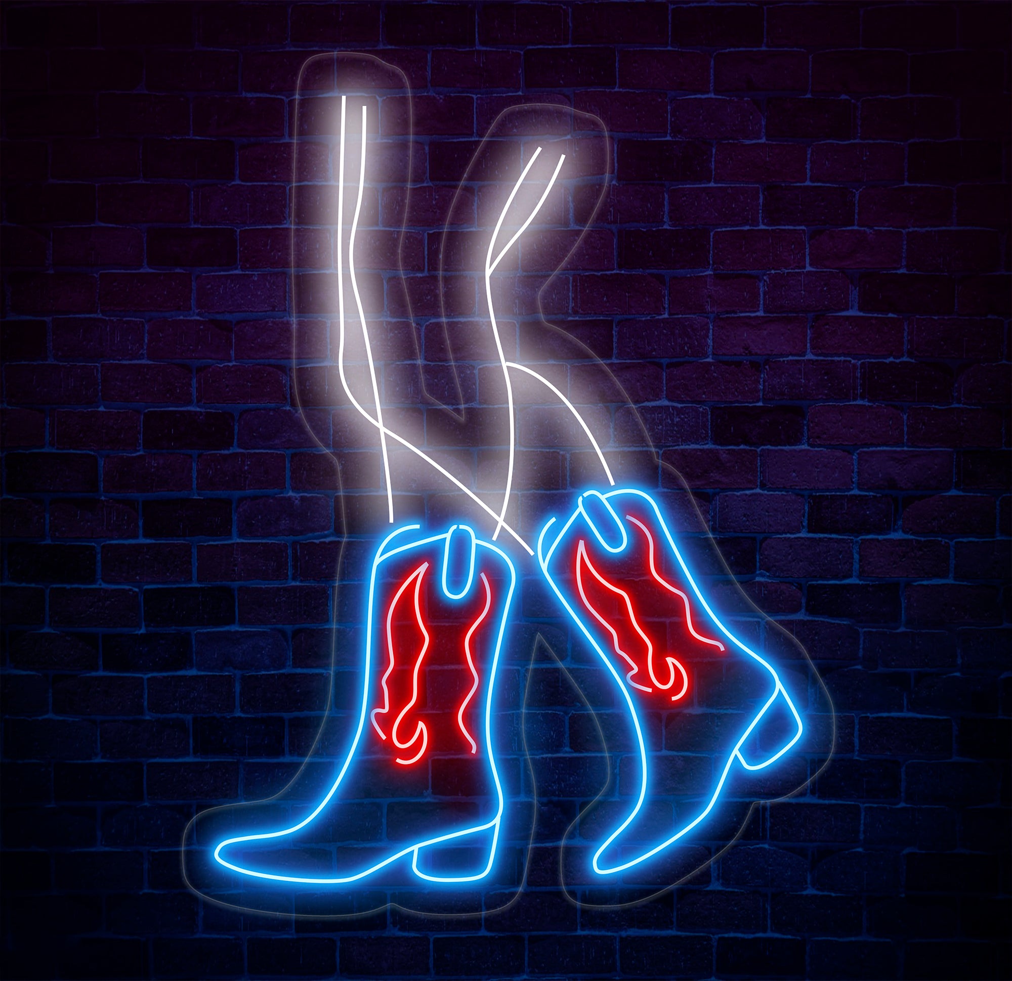 Custom Sexy Cowgirl Neon Sign with Boots - LED Wall Art for Cowboy and Cowgirl Decor - Perfect Gift for Her and Girls' Room Decoration