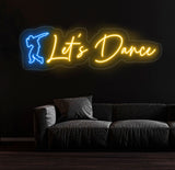 Let's Dance Customized Neon Sign - Personalized Name Neon Light, Room Decor, Birthday Gift, Custom Home Decor, Party Decoration, Xmas Gifts