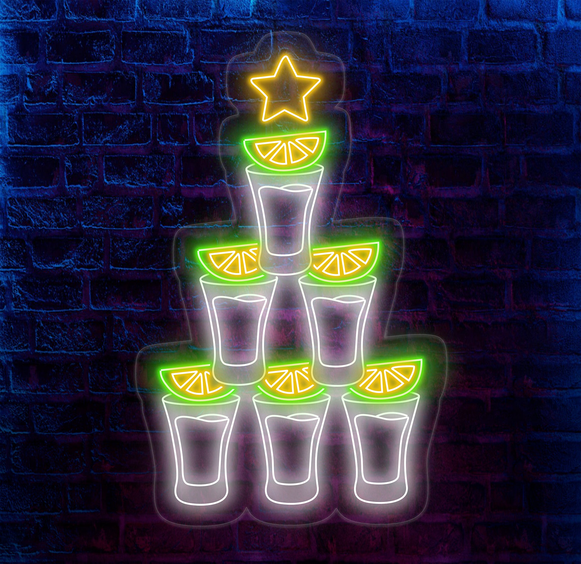 Shot Glass Neon Sign, Custom Bar Wall Light, Fun LED Sign for Party Decor, Bar Lounge Neon Art, Cocktail Shot Glass Neon Wall Decor