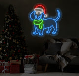 Funny Christmas Dachshund Neon Sign - Merry Christmas LED Light - Dachshund Christmas Tree Wall Art - Festive House Wall Decor