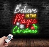 Believe in the Magic of Christmas Neon Sign, Holiday LED Wall Light, Christmas Decor Sign for Home, Custom Festive Christmas Gift