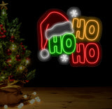 Ho Ho Ho Neon Sign - LED Christmas Lights, Merry Christmas Decor, Best Holiday Gift Idea, Festive Ho Ho Ho LED Sign for Christmas Decoration
