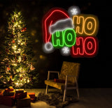 Ho Ho Ho Neon Sign - LED Christmas Lights, Merry Christmas Decor, Best Holiday Gift Idea, Festive Ho Ho Ho LED Sign for Christmas Decoration
