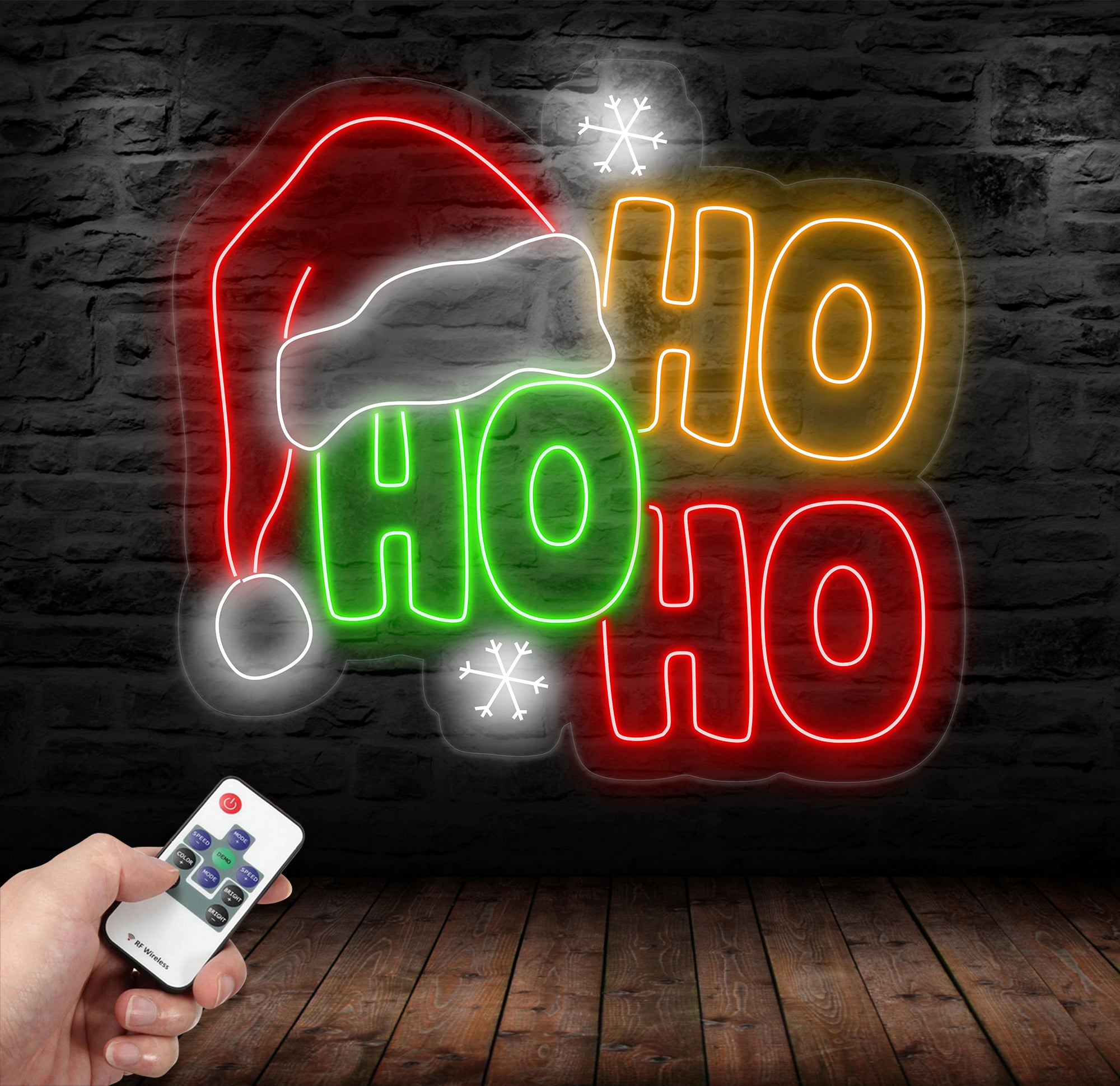 Ho Ho Ho Neon Sign - LED Christmas Lights, Merry Christmas Decor, Best Holiday Gift Idea, Festive Ho Ho Ho LED Sign for Christmas Decoration