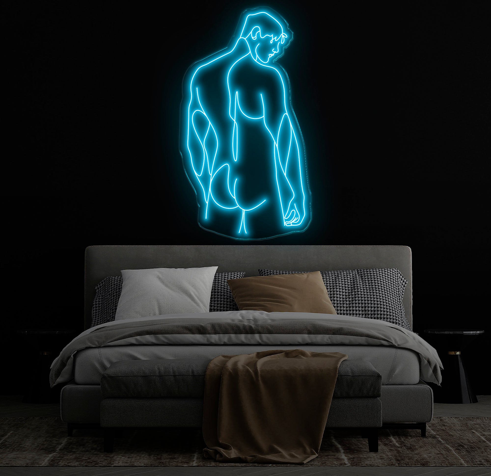 Man Body Neon Sign, Man Bedroom Wall Decor , Masculine Art, Man Wall Art , Man Body Wall Art Sign, Man Art, Gay Love Art Gift