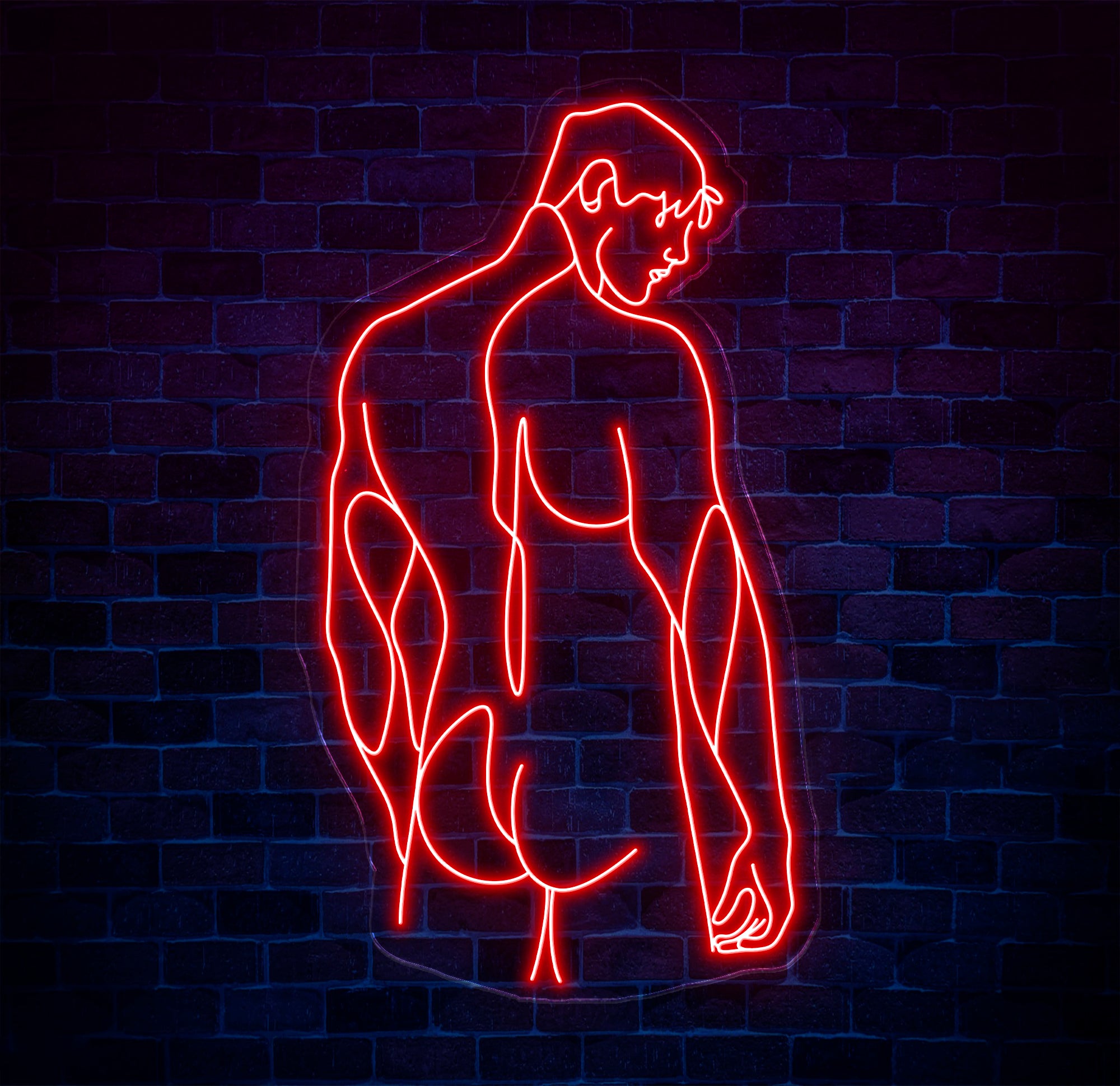 Man Body Neon Sign, Man Bedroom Wall Decor , Masculine Art, Man Wall Art , Man Body Wall Art Sign, Man Art, Gay Love Art Gift