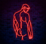 Man Body Neon Sign, Man Bedroom Wall Decor , Masculine Art, Man Wall Art , Man Body Wall Art Sign, Man Art, Gay Love Art Gift