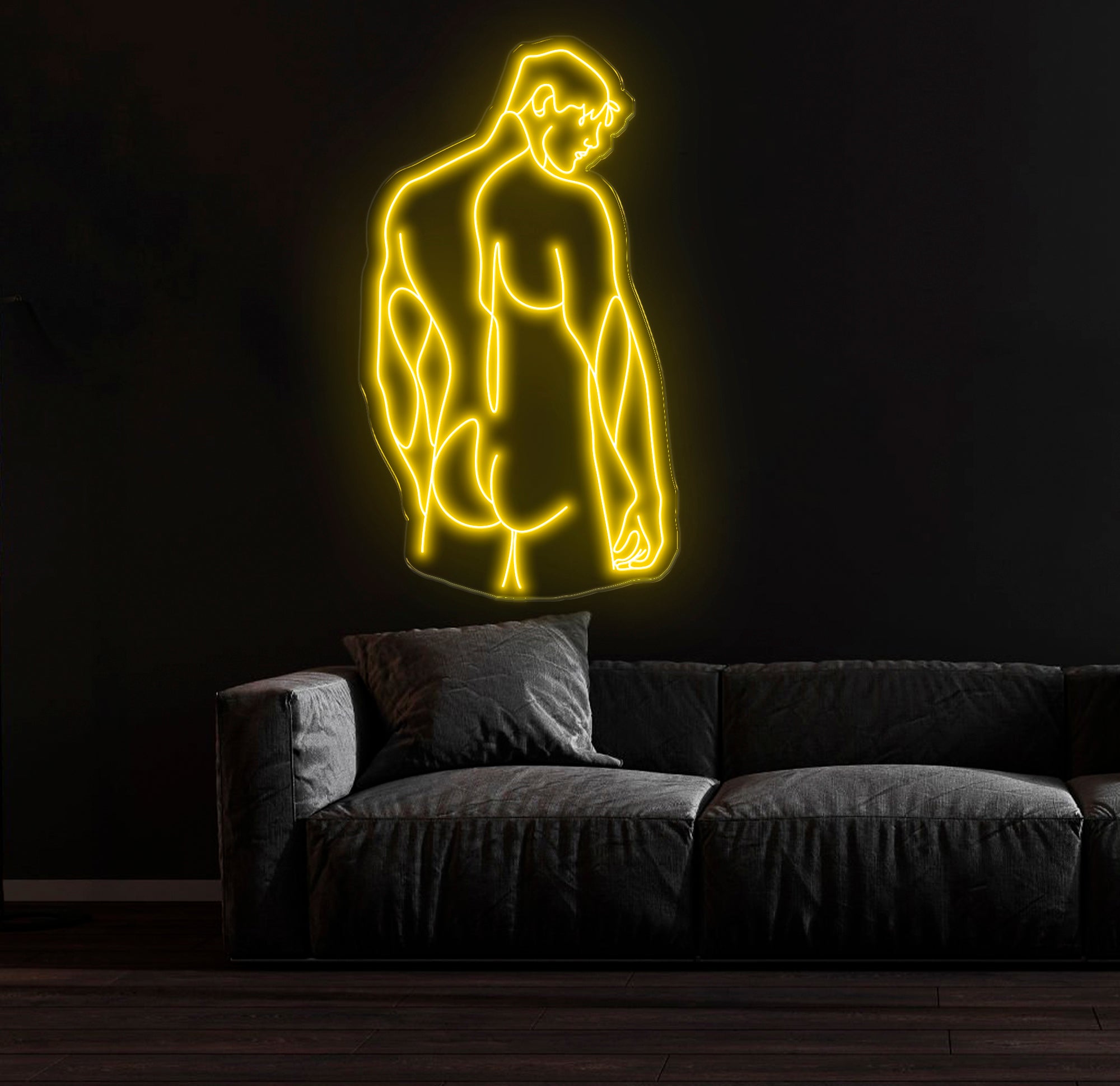 Man Body Neon Sign, Man Bedroom Wall Decor , Masculine Art, Man Wall Art , Man Body Wall Art Sign, Man Art, Gay Love Art Gift