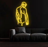 Man Body Neon Sign, Man Bedroom Wall Decor , Masculine Art, Man Wall Art , Man Body Wall Art Sign, Man Art, Gay Love Art Gift