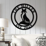 Custom Fox Metal Sign, Personalized Fox Name Wall Art, Fox Cabin Den Decor, Farm Ranch Barn Sign, Fox Wall Decor, Wildlife Lover Gift